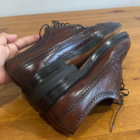 Sears Dark Brown Leather Men's Oxford Shoes - Picture 11 of 12